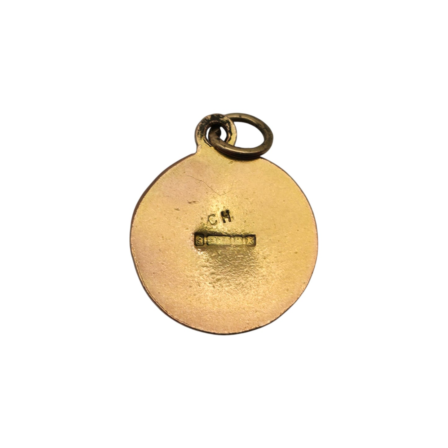 9ct 375 Yellow Gold & Enamel St Christopher Charm 1959 L 1.2 cm 1.3 g.