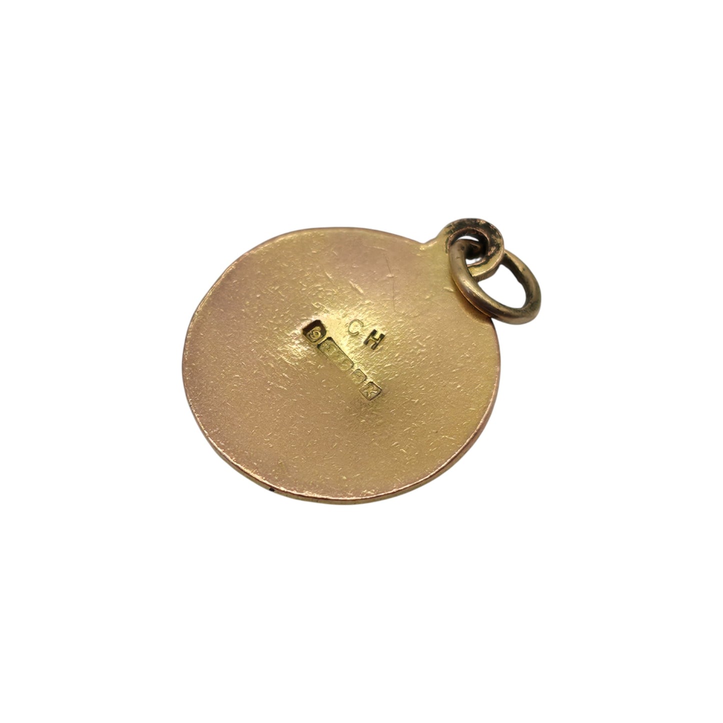 9ct 375 Yellow Gold & Enamel St Christopher Charm 1959 L 1.2 cm 1.3 g.