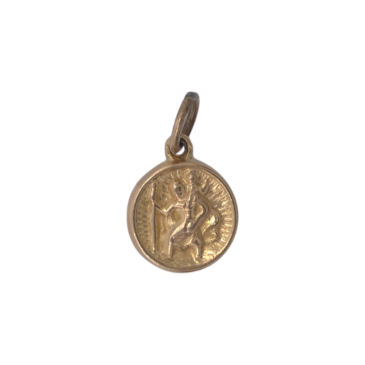 Petite 9ct Yellow Gold St Christopher Charm L 8 mm 0.5 g.