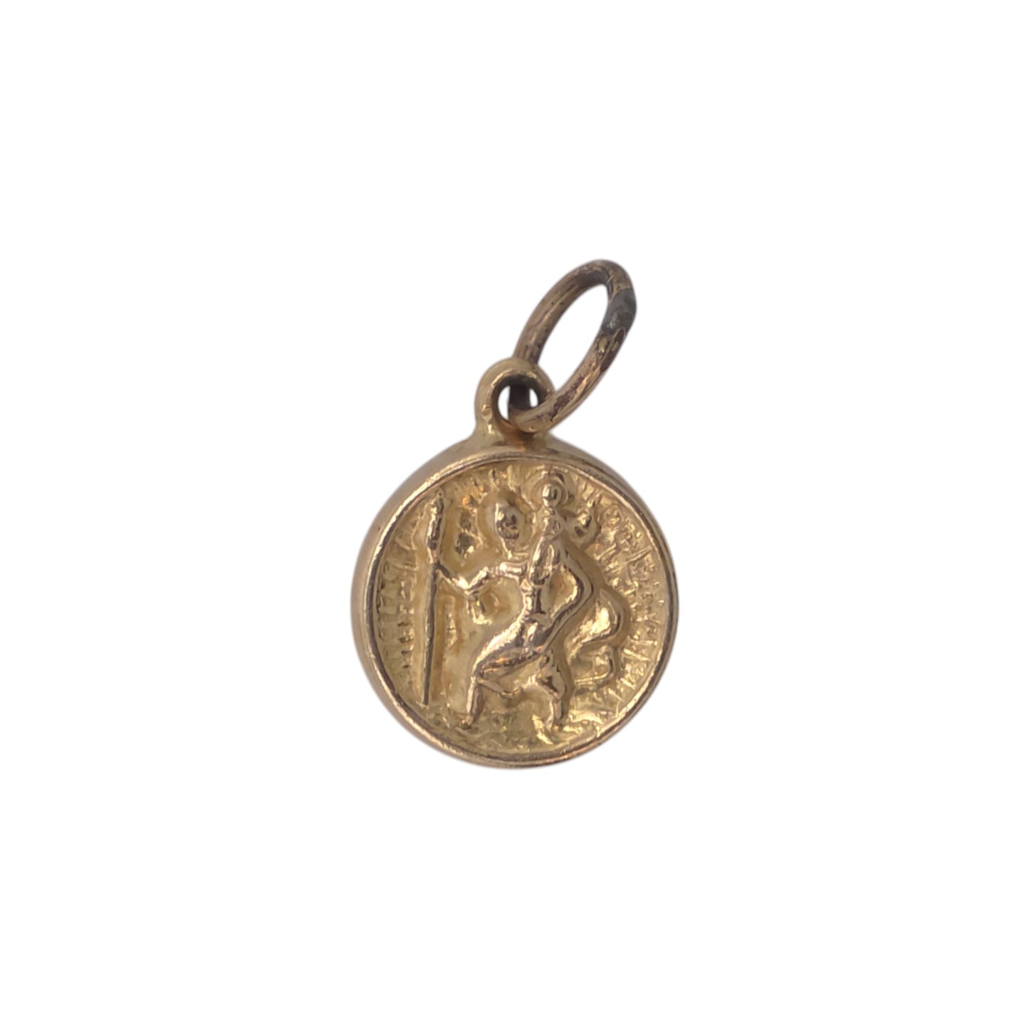 Petite 9ct Yellow Gold St Christopher Charm L 8 mm 0.5 g.