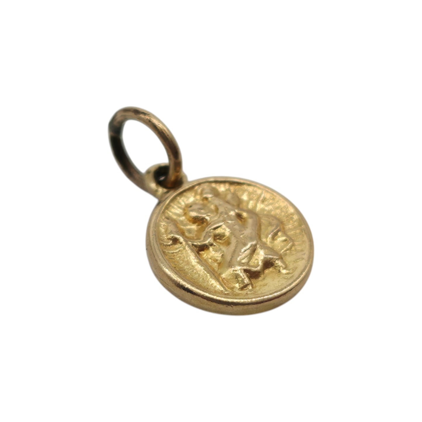 Petite 9ct Yellow Gold St Christopher Charm L 8 mm 0.5 g.