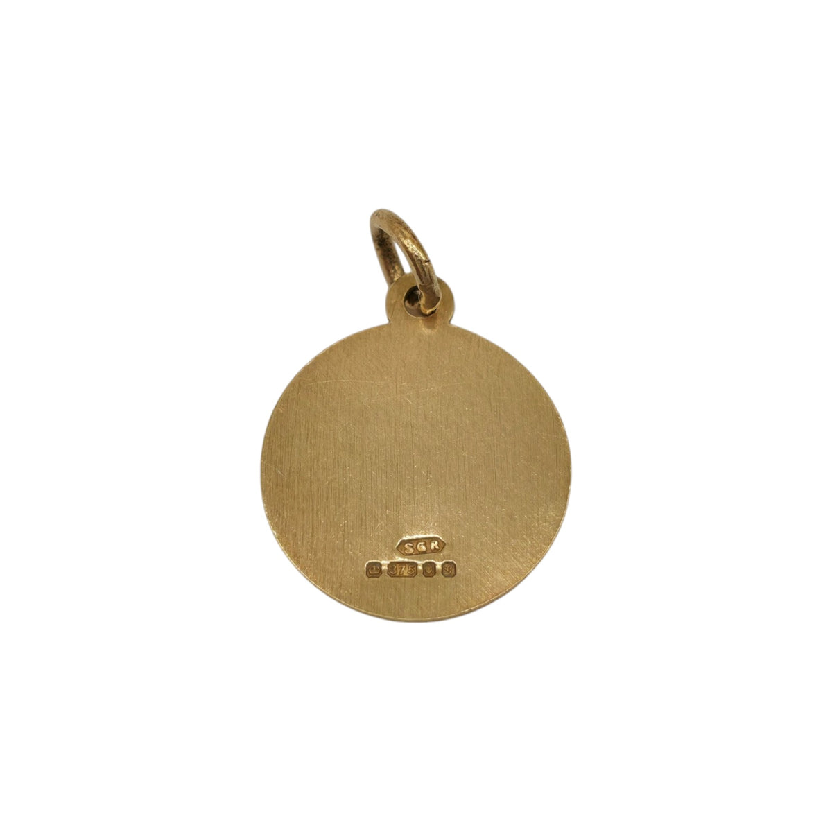 9ct 375 Yellow Gold St Christopher Charm 1981 L 1.3 cm 1.3 g.