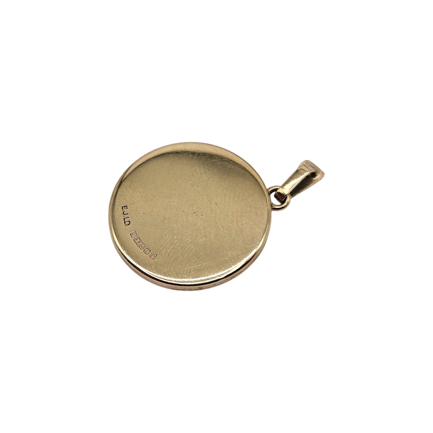 9ct 375 Yellow Gold St Christopher Pendant 1973 L 1.8 cm 2.5 g.