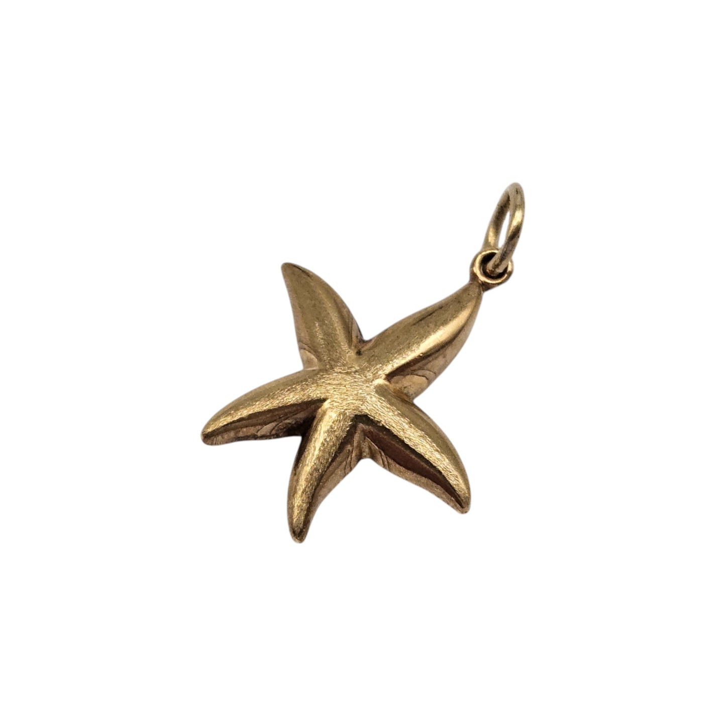 9ct 375 Yellow Gold Starfish Charm 1971 L 1.7 cm 0.8 g.