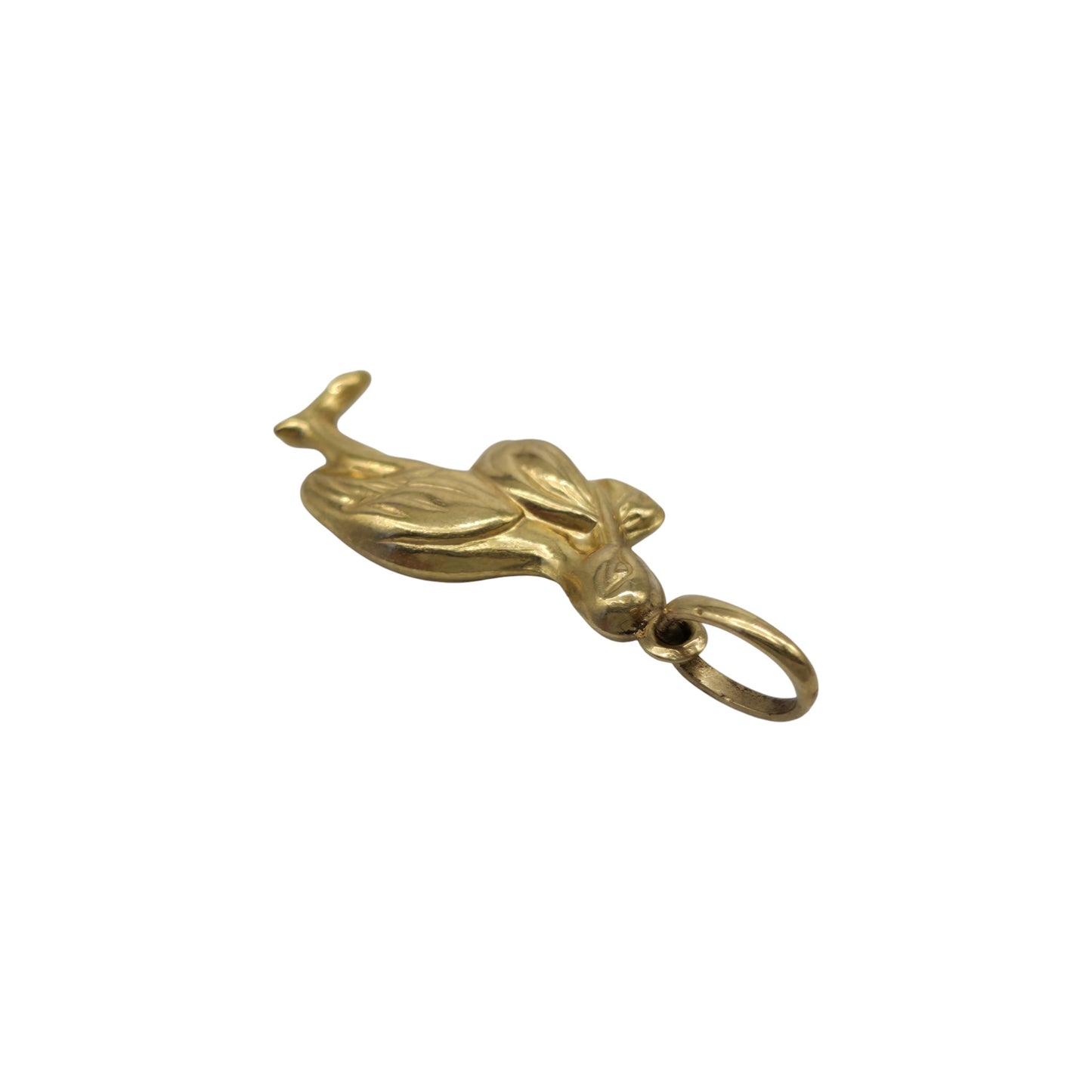 9ct 375 Yellow Gold Stork With Baby Charm L 2.0 cm 0.8 g.