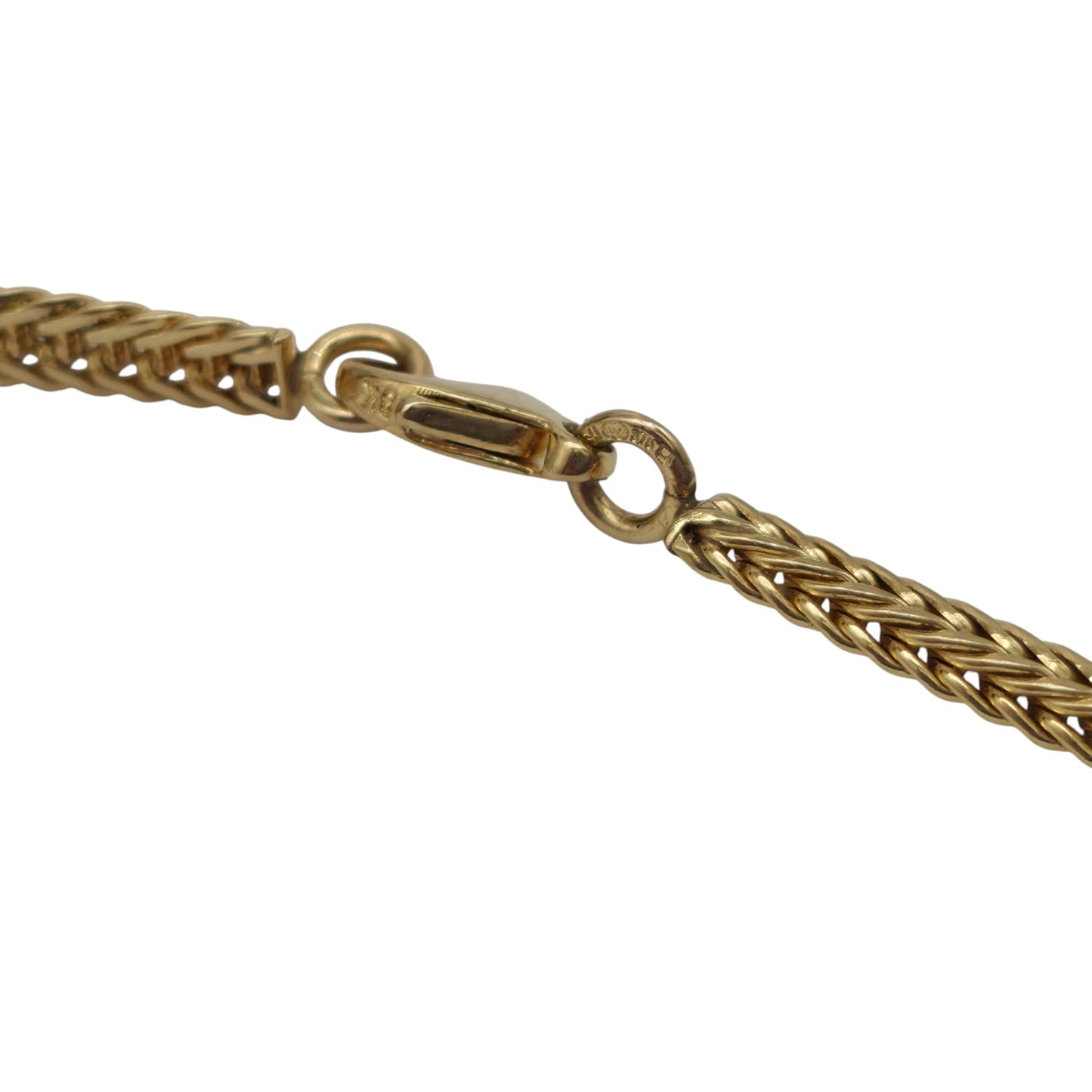 9ct 375 Yellow Gold Tassel Necklace With Diamonds L 39.3 cm 15.0 g.