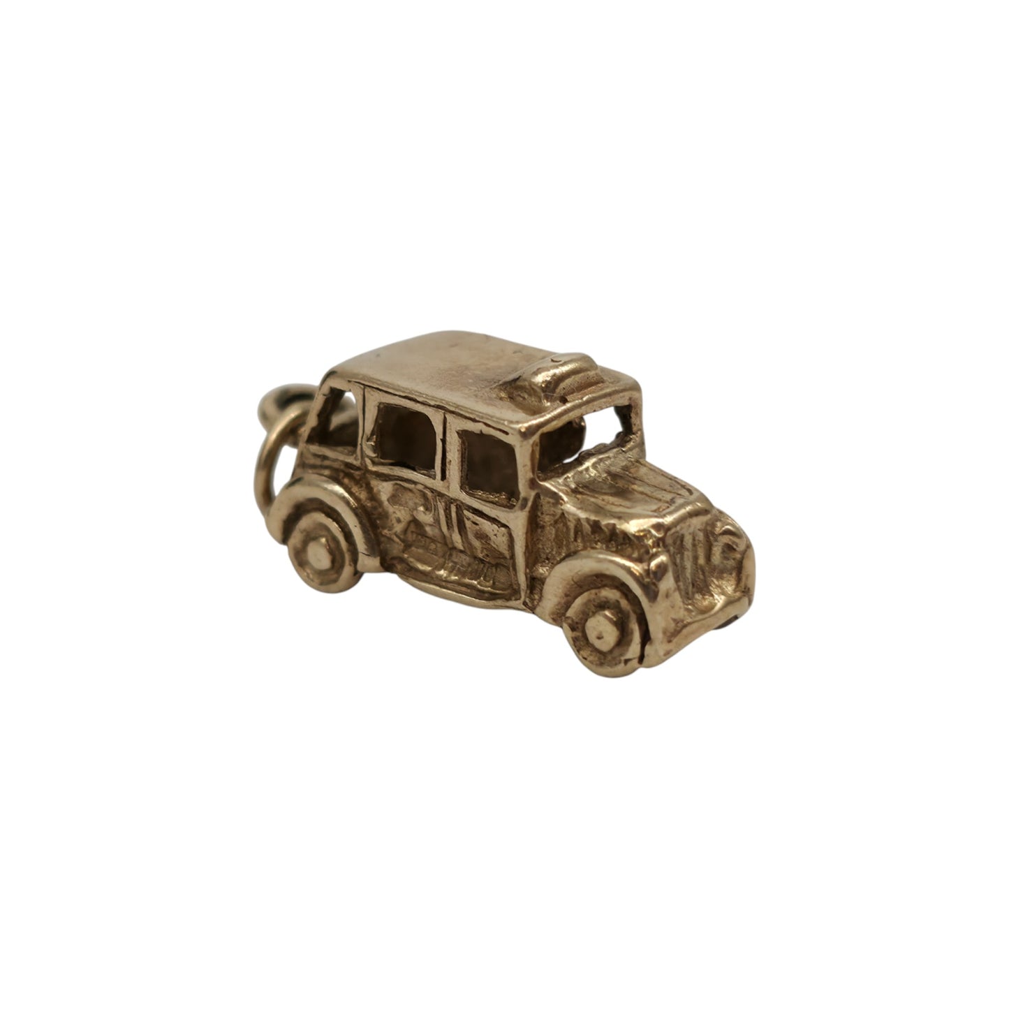 9ct 375 Yellow Gold Taxi Charm L 1.5 cm 1.9 g.