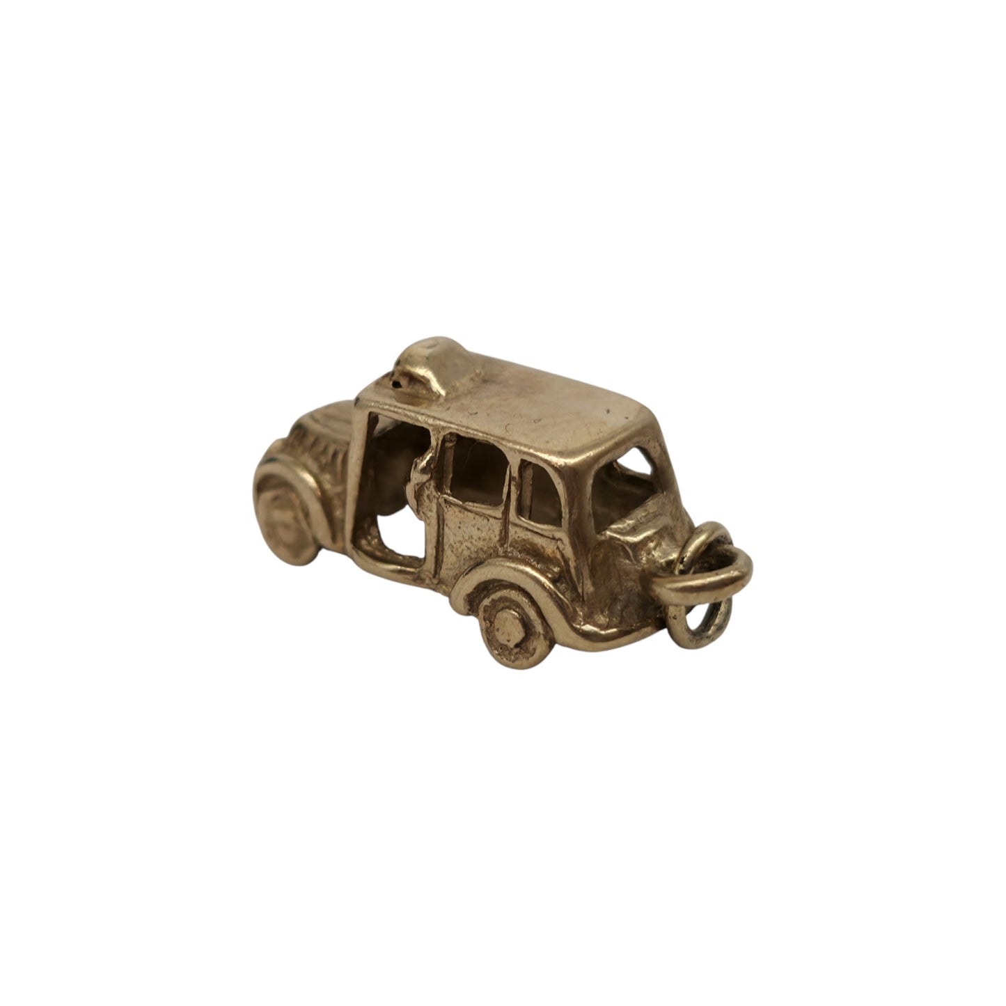 9ct 375 Yellow Gold Taxi Charm L 1.5 cm 1.9 g.