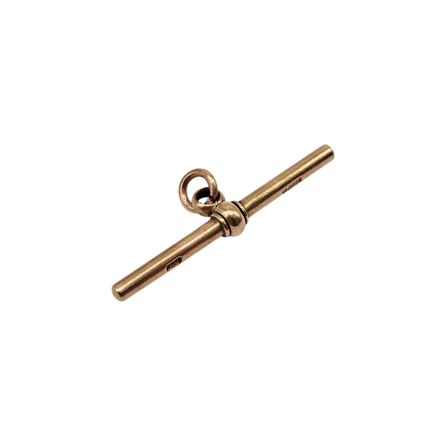 Heavy Antique 9ct 375 Rose Swivel T-Bar c.1900 L 4.1 cm 4.6 g.