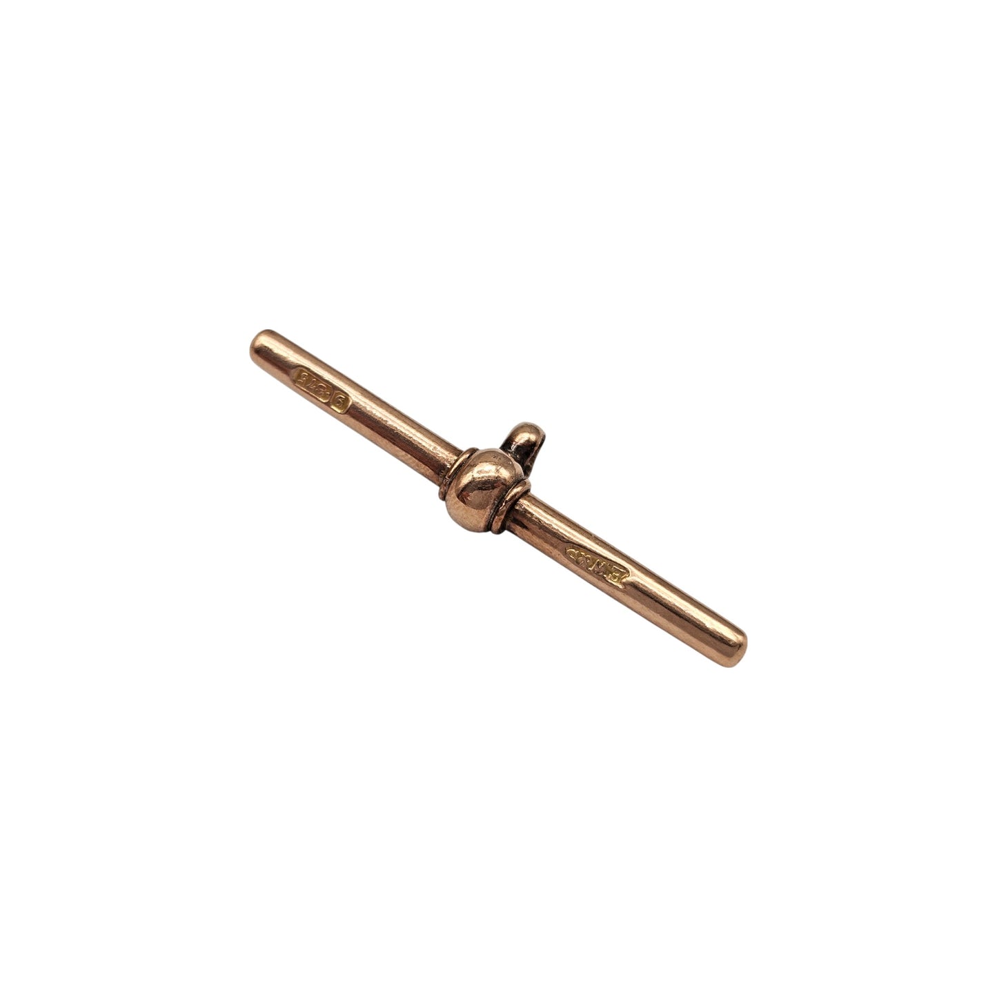 Antique 9ct 375 Rose Gold T-Bar c.1910 L 3.5 cm 2.9 g.