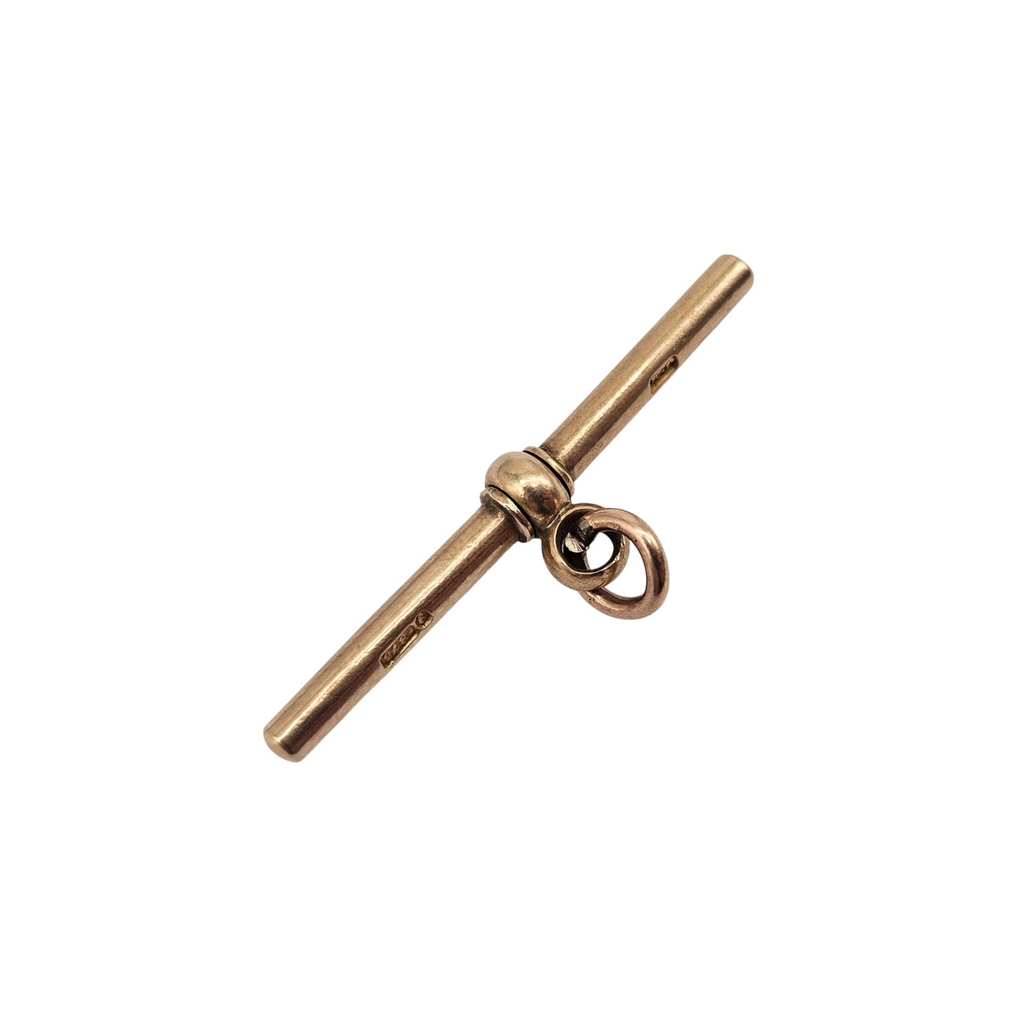 Heavy Antique 9ct 375 Rose Swivel T-Bar c.1900 L 4.1 cm 4.6 g.