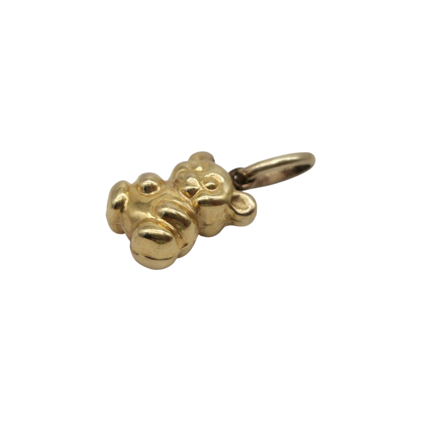 9ct 375 Yellow Gold Teddy Bear Charm L 1.0 cm 0.7 g.