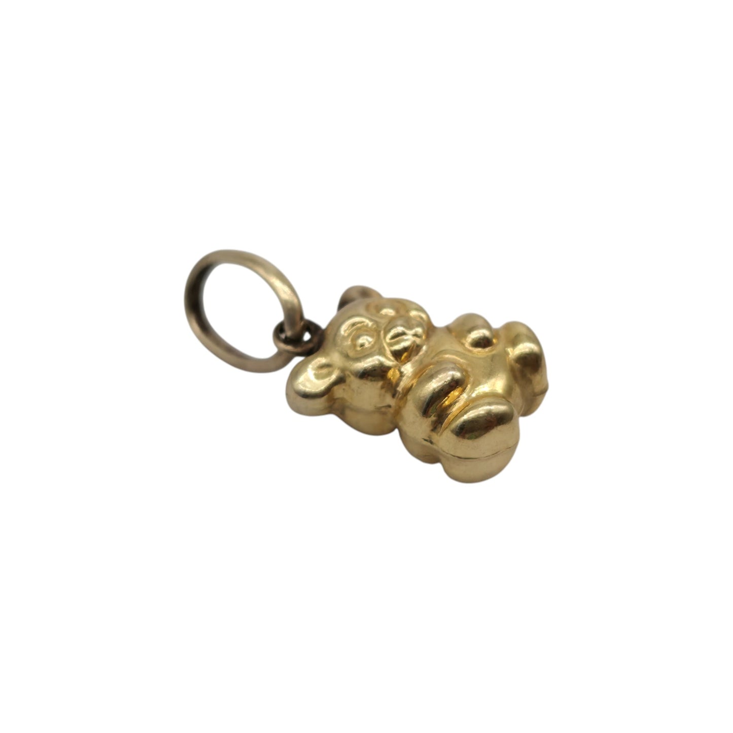 9ct 375 Yellow Gold Teddy Bear Charm L 1.0 cm 0.7 g.