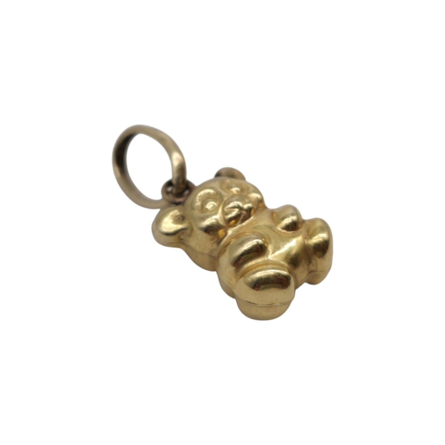 9ct 375 Yellow Gold Teddy Bear Charm L 1.0 cm 0.7 g.