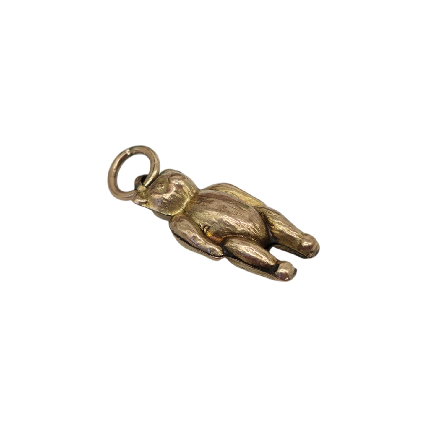 Antique 9ct Yellow Gold Teddy Bear Charm c.1920 L 1.4 cm 0.4 g.