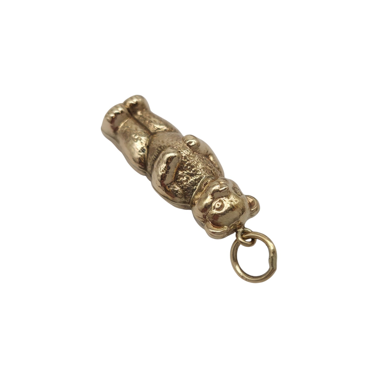 9ct 375 Yellow Gold Teddy Bear Charm 1975 L 2.0 cm 1.0 g.