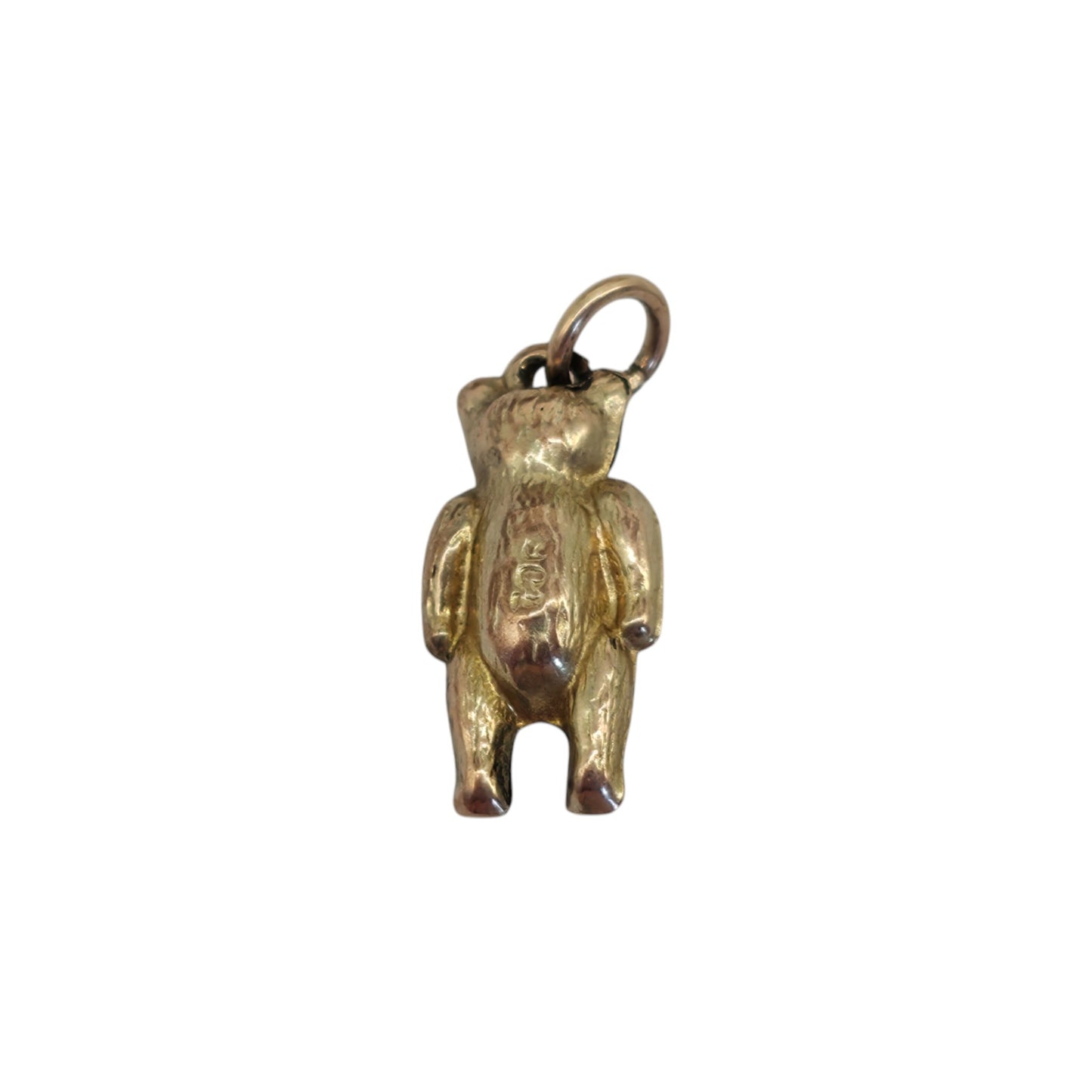Antique 9ct Yellow Gold Teddy Bear Charm c.1920 L 1.4 cm 0.4 g.