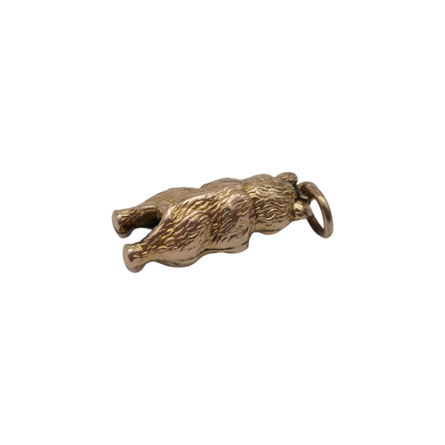Antique 9ct Yellow Gold Teddy Bear Charm c.1900 L 2.0 cm 1.3 g.