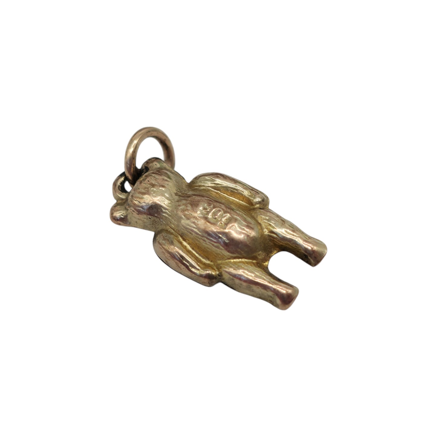 Antique 9ct Yellow Gold Teddy Bear Charm c.1920 L 1.4 cm 0.4 g.