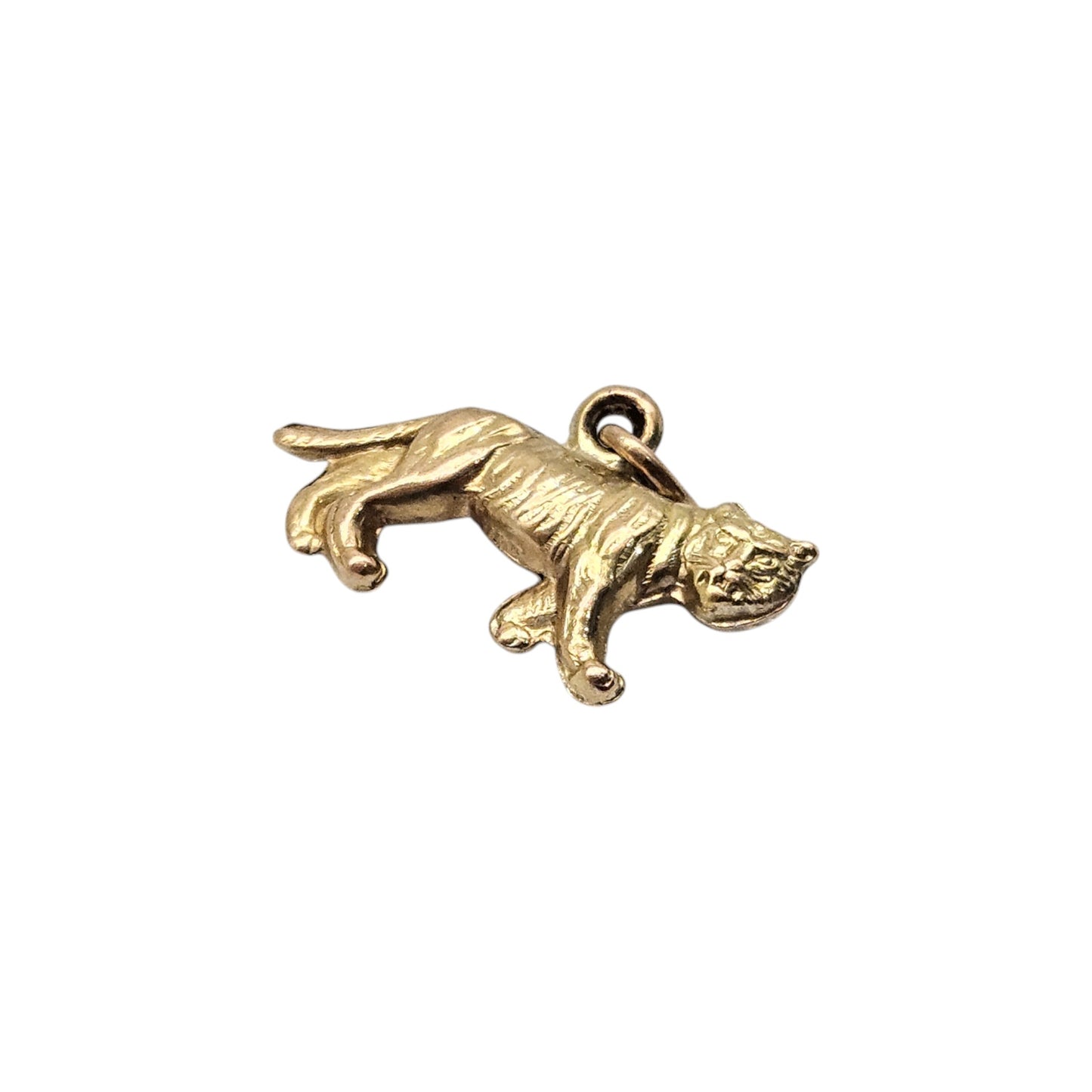 Chester 9ct 375 Yellow Gold Tiger Charm 1957 L 2.0 cm 0.8 g.