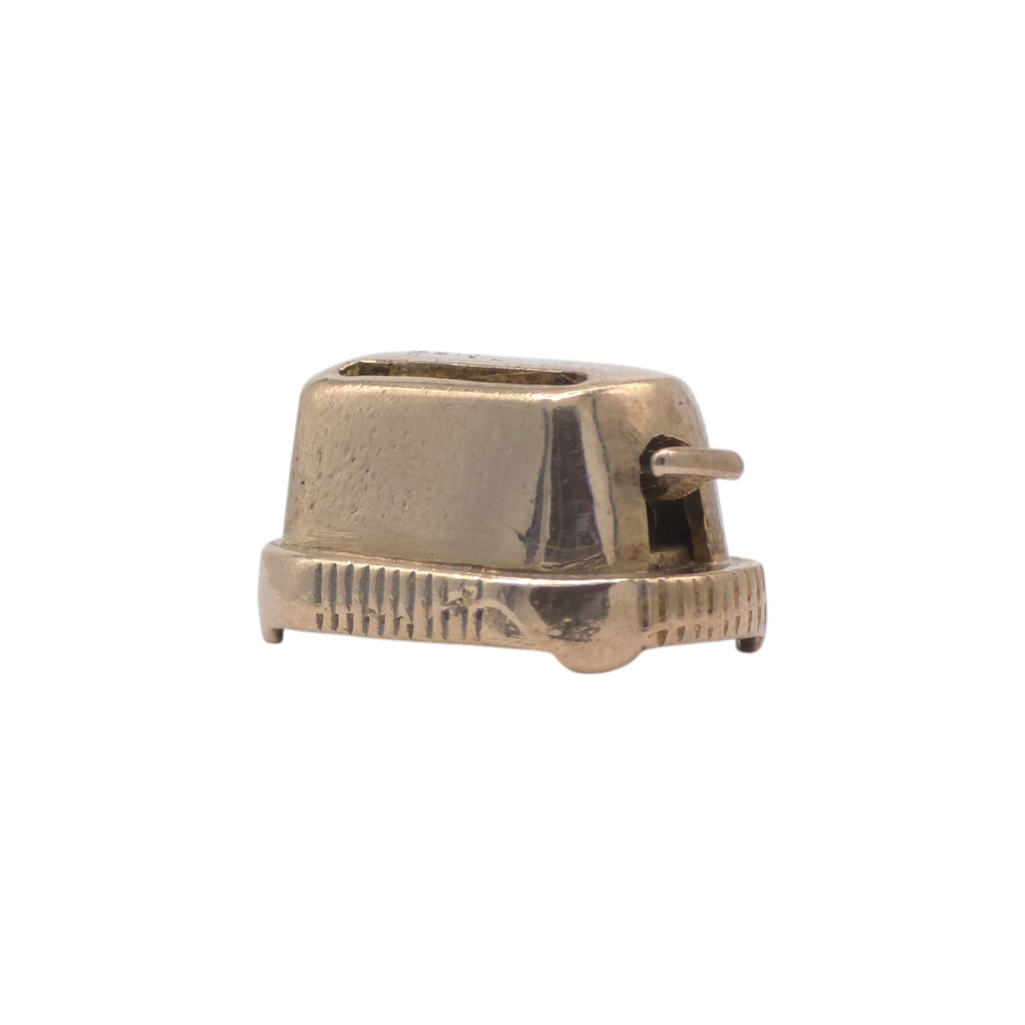 Unusual 9ct 375 Yellow Gold Toaster Articulated Charm 1960 L 1.9 cm 8.5 g.
