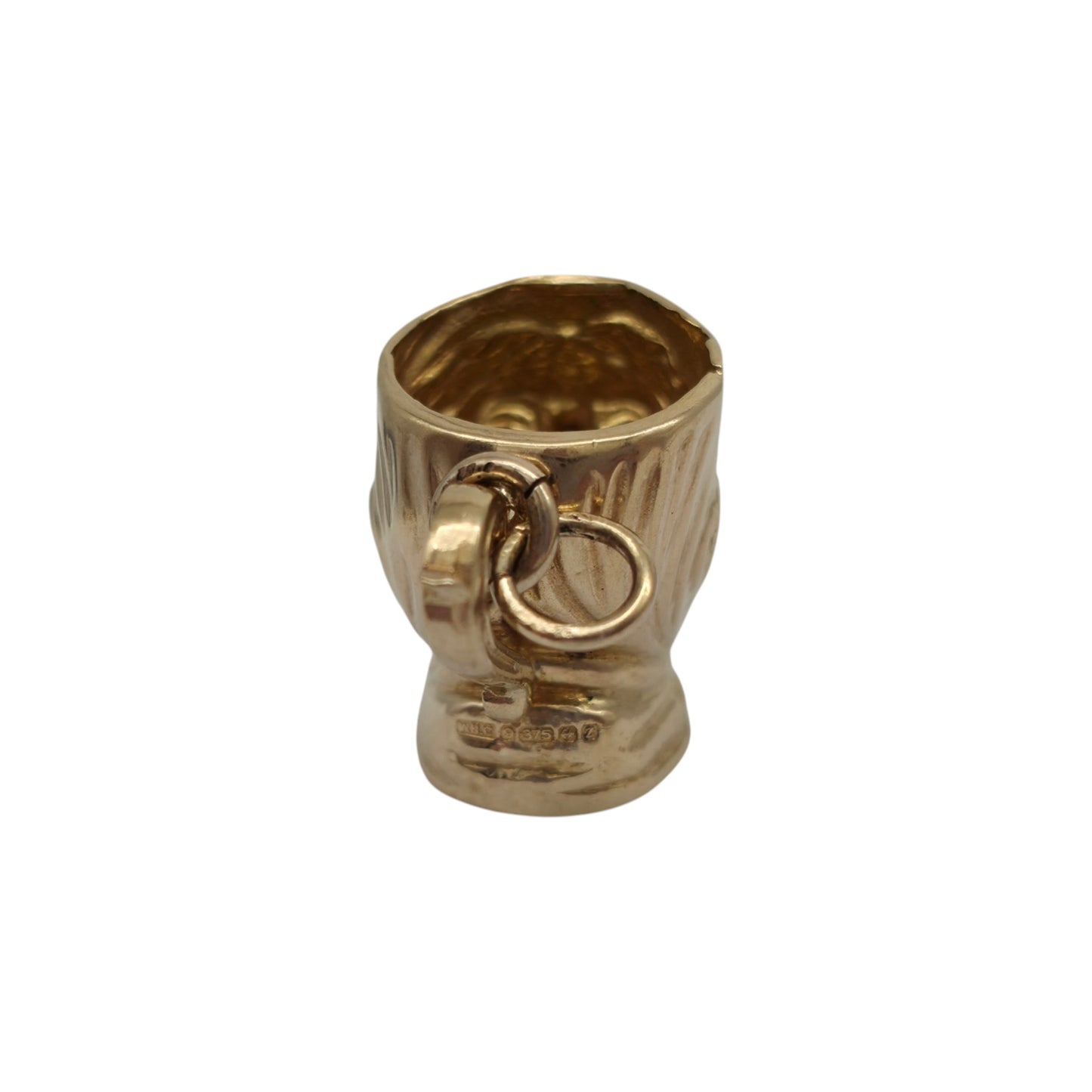 9ct 375 Yellow Gold Toby Jug Charm 1974 L 1.5 cm 1.9 g.