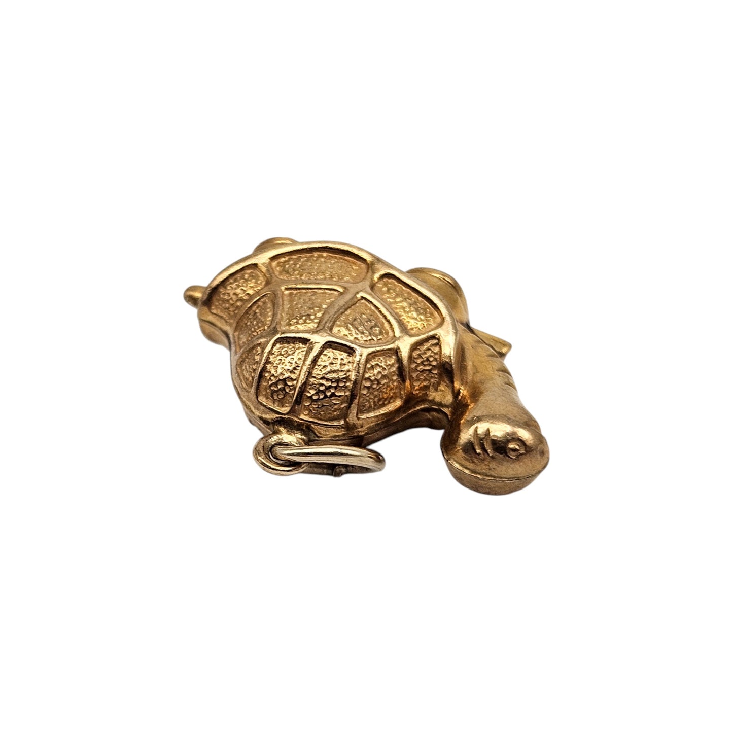 9ct 375 Yellow Gold Tortoise Charm 1973 L 2.1 cm 1.4 g.