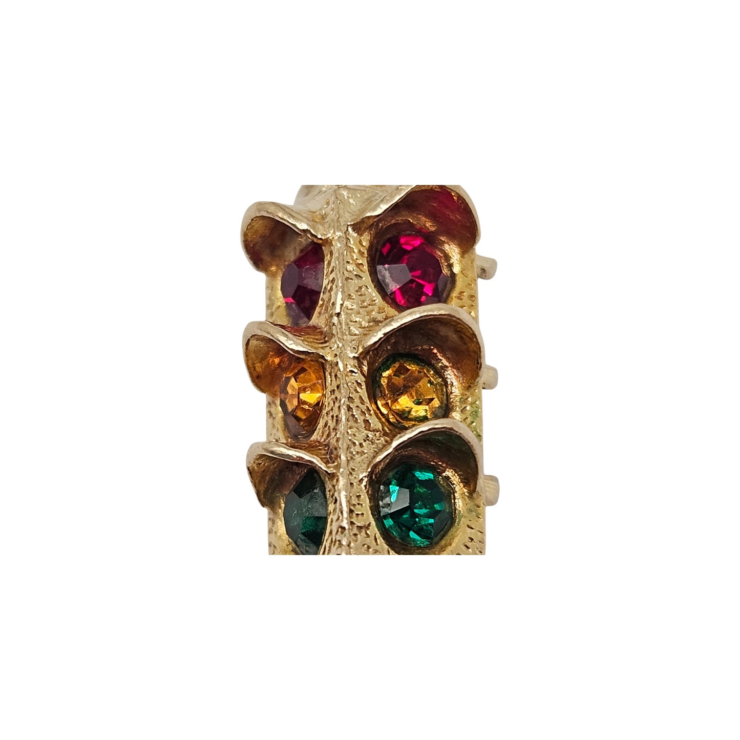 9ct 375 Yellow Gold Traffic Lights Charm 1968 L 2.0 cm 3.2 g.