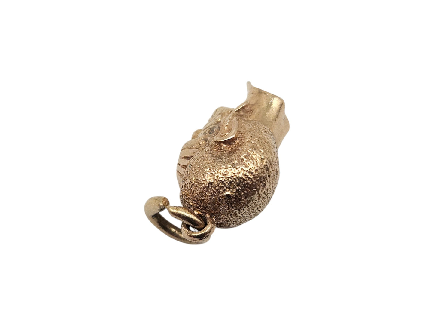 9ct Yellow Gold Tribal Head Charm L 1.2 cm 3.2 g.
