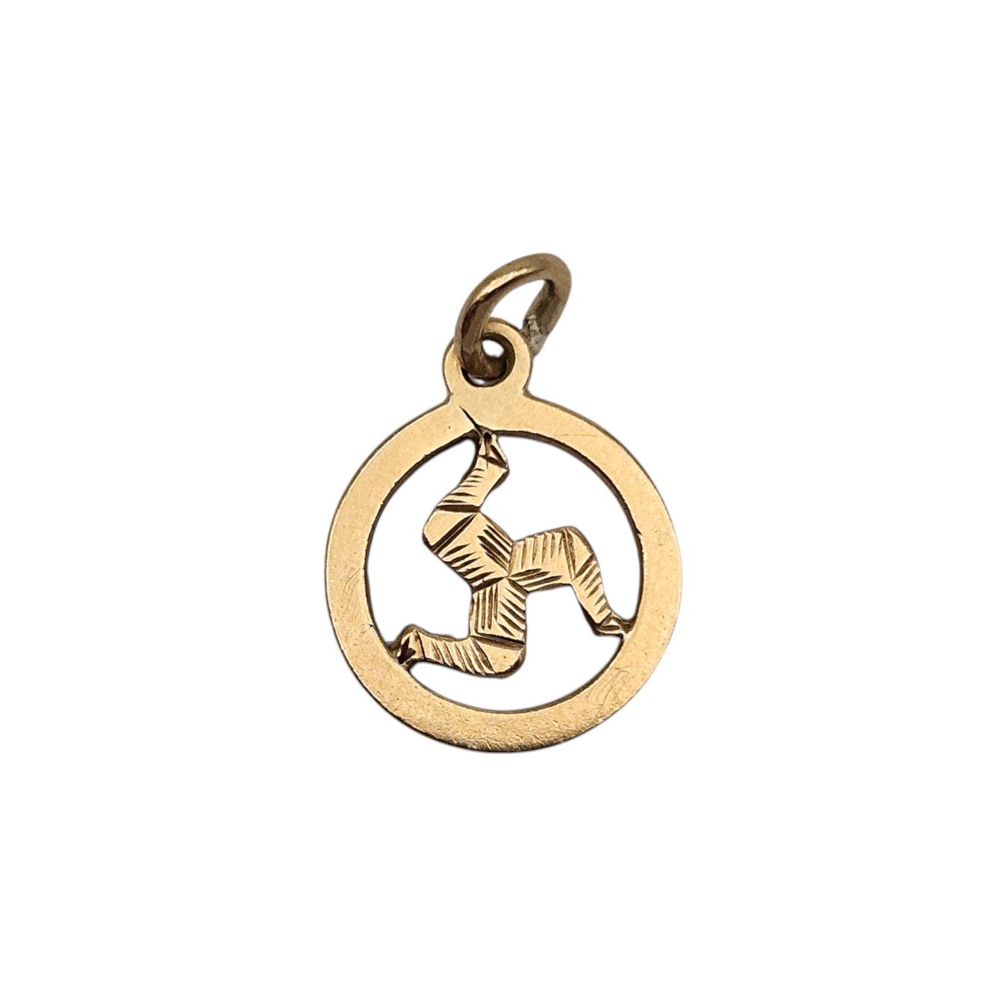 pre-owned 9ct gold Triskelion IoM Charm