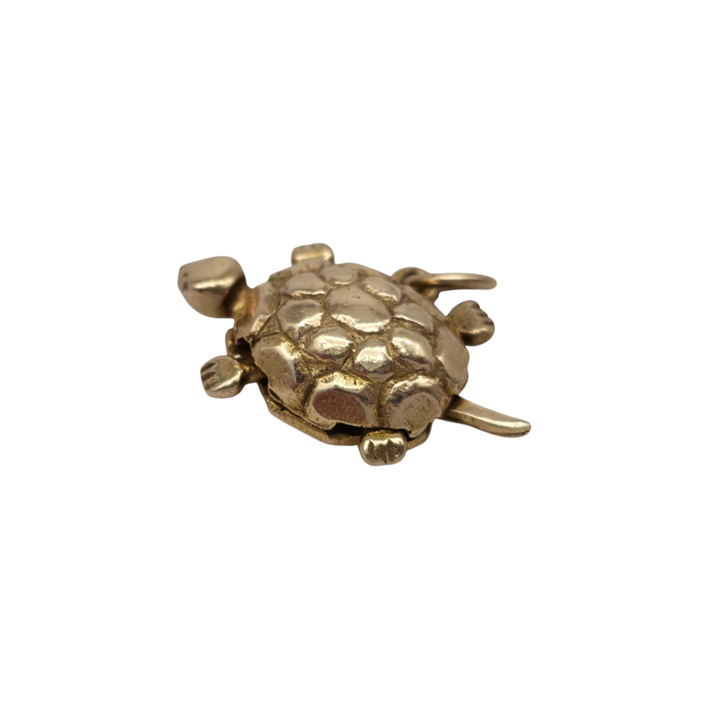 Georg Jensen 9ct 375 Yellow Gold Arituclated Turtle Charm 1955 L 2.0 cm 3.4 g.