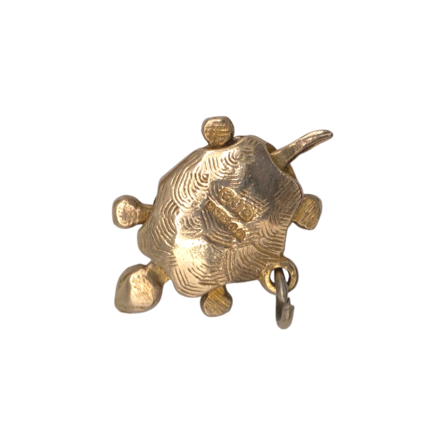 Georg Jensen 9ct 375 Yellow Gold Arituclated Turtle Charm 1955 L 2.0 cm 3.4 g.