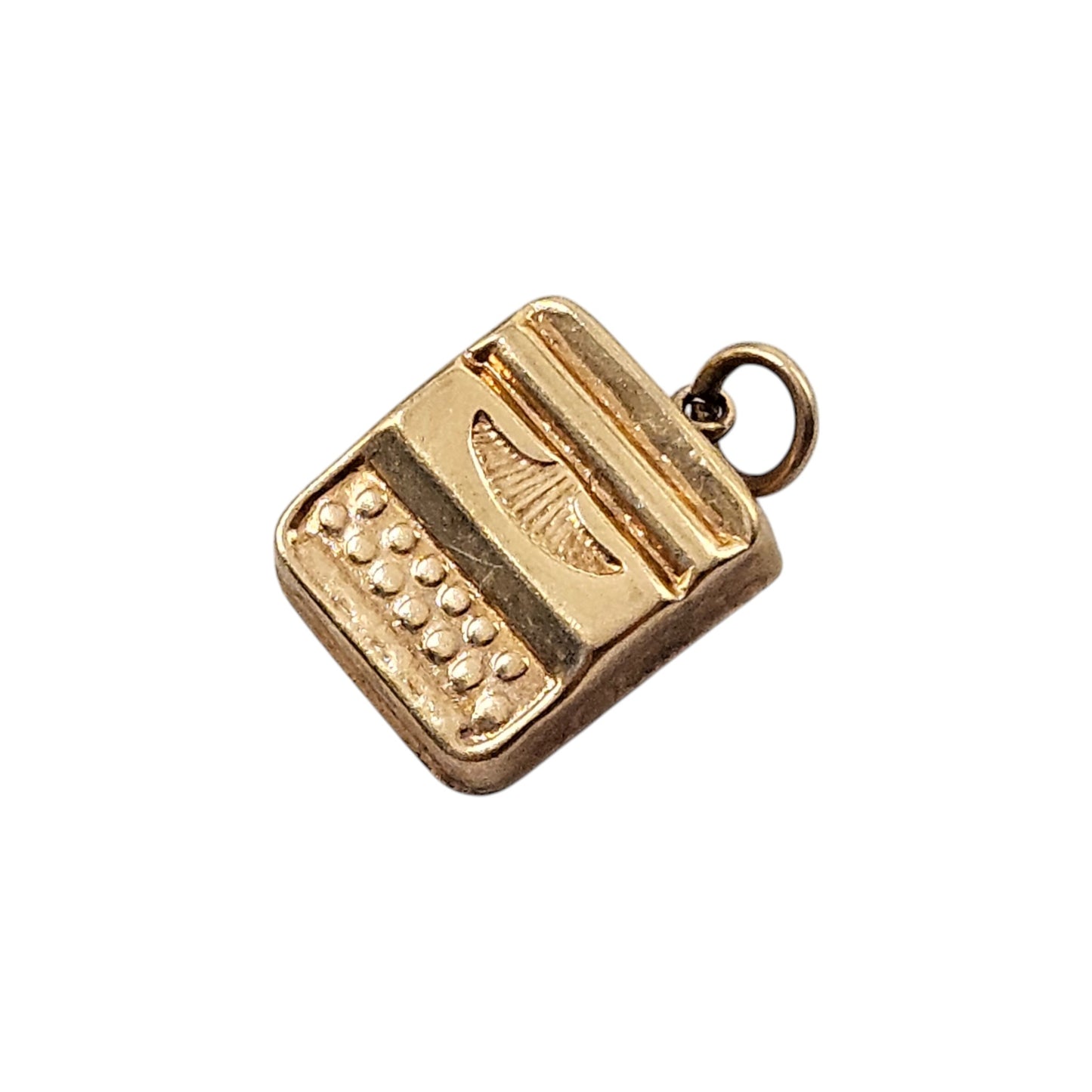 9ct 375 Yellow Gold Typewriter Charm c.1980 L 1.3 cm 1.0 g.