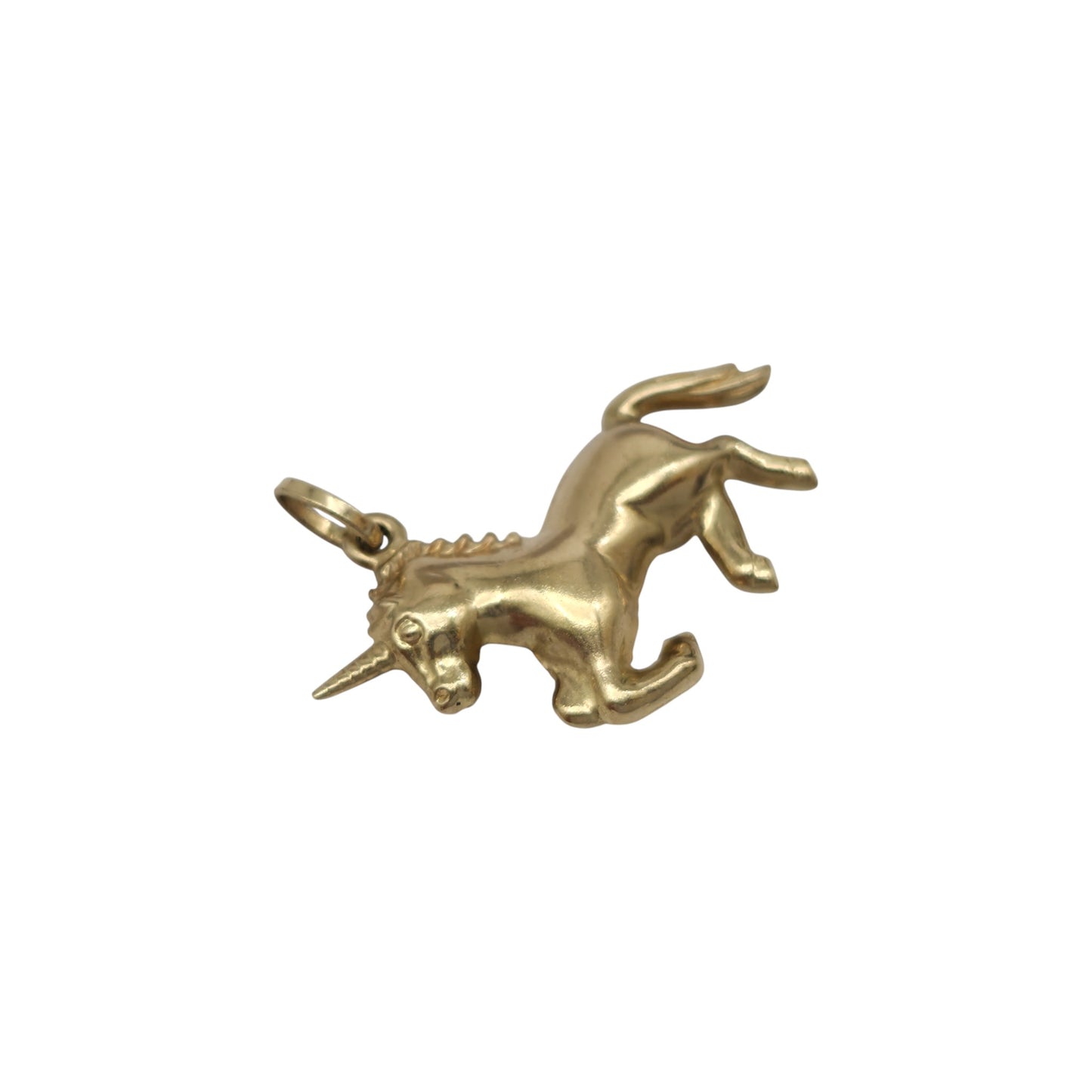 9ct Yellow Gold Unicorn Charm L 2.4 cm 0.9 g.