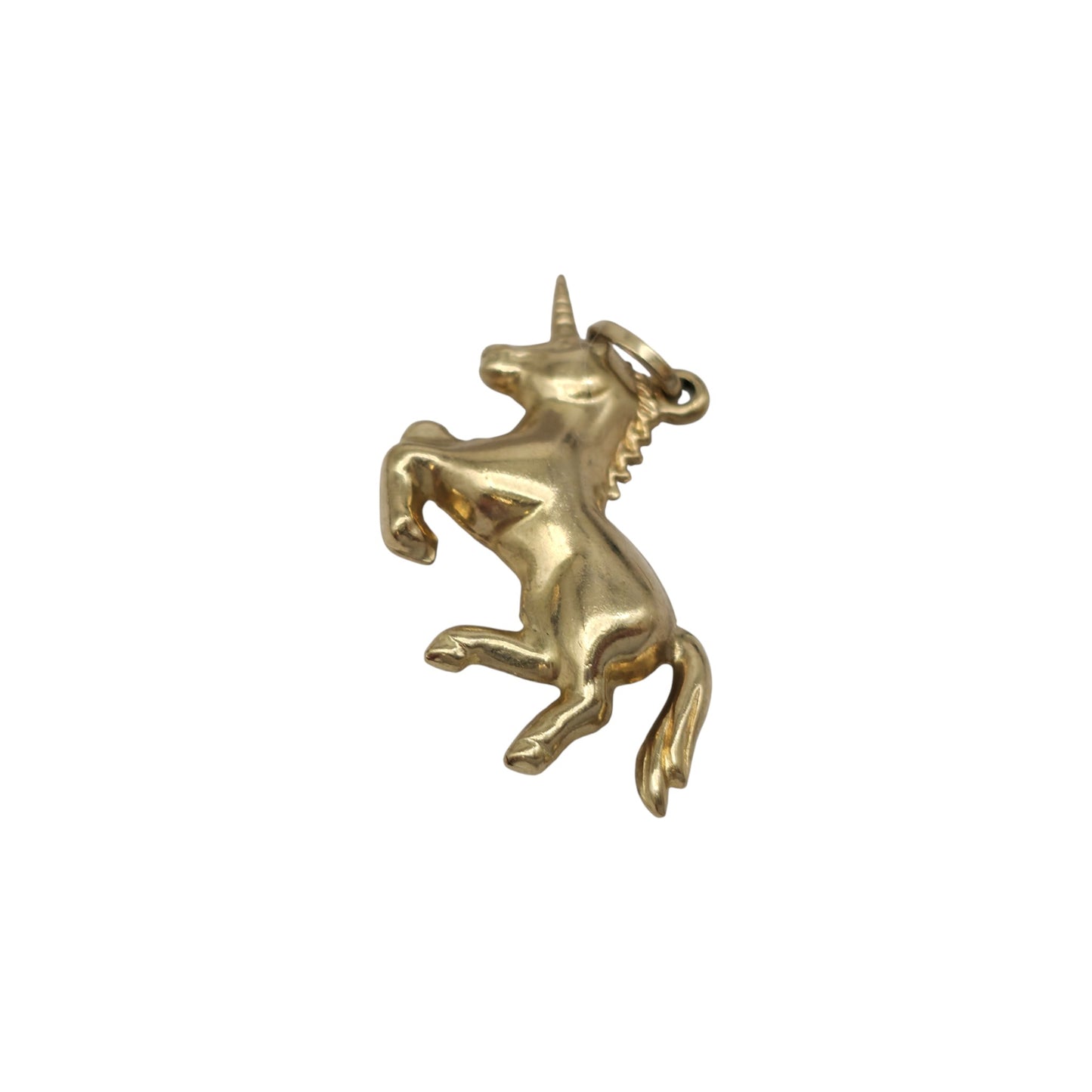 9ct Yellow Gold Unicorn Charm L 2.4 cm 0.9 g.