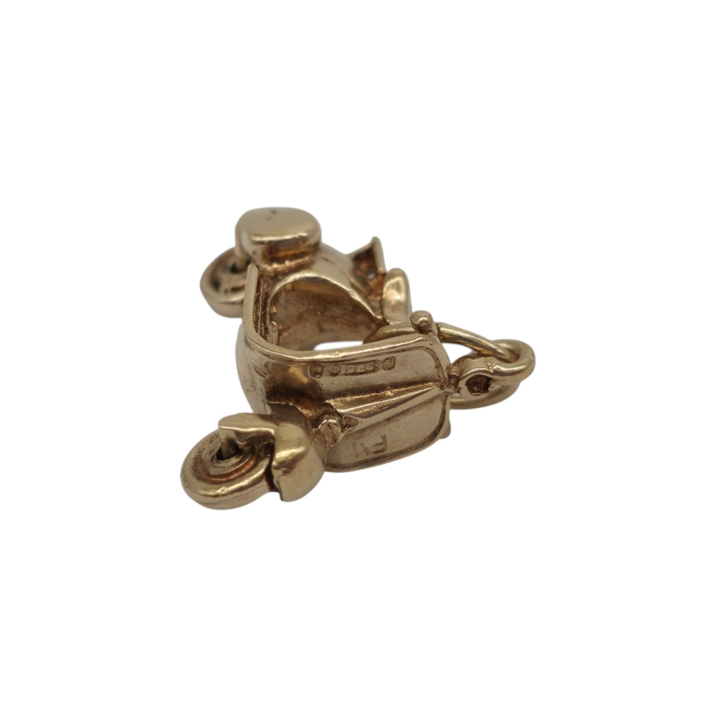 9ct 375 Yellow Gold Vespa Scooter Charm c.1960's L 1.8 cm 3.0 g.
