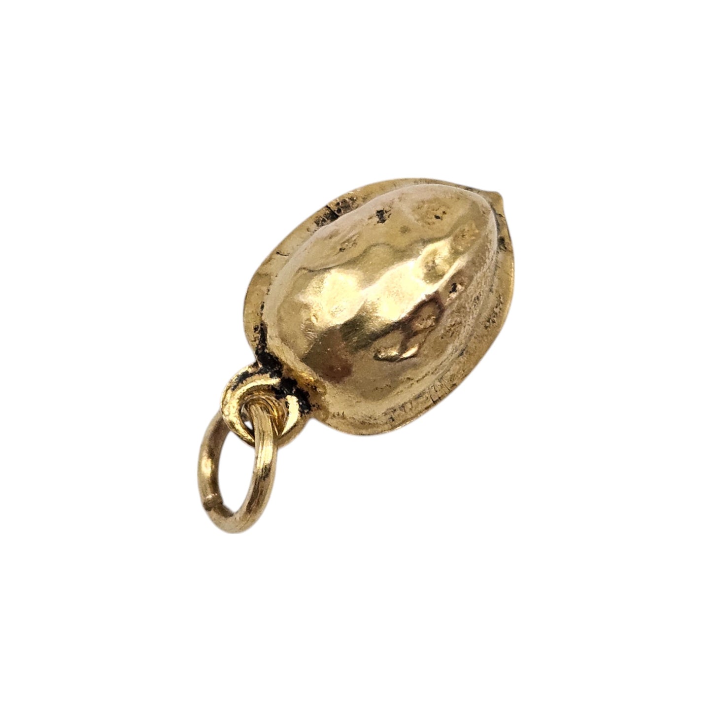 9ct Yellow Gold Walnut Charm c.1950 L 1.2 cm 0.7 g.