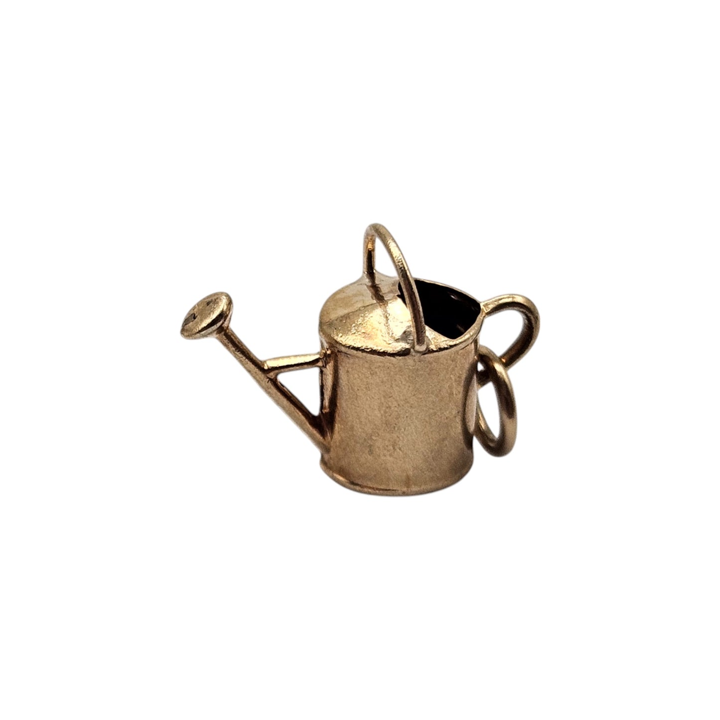 9ct 375 Yellow Gold Watering Can Charm 1964 L 1.5 cm 0.7 g.
