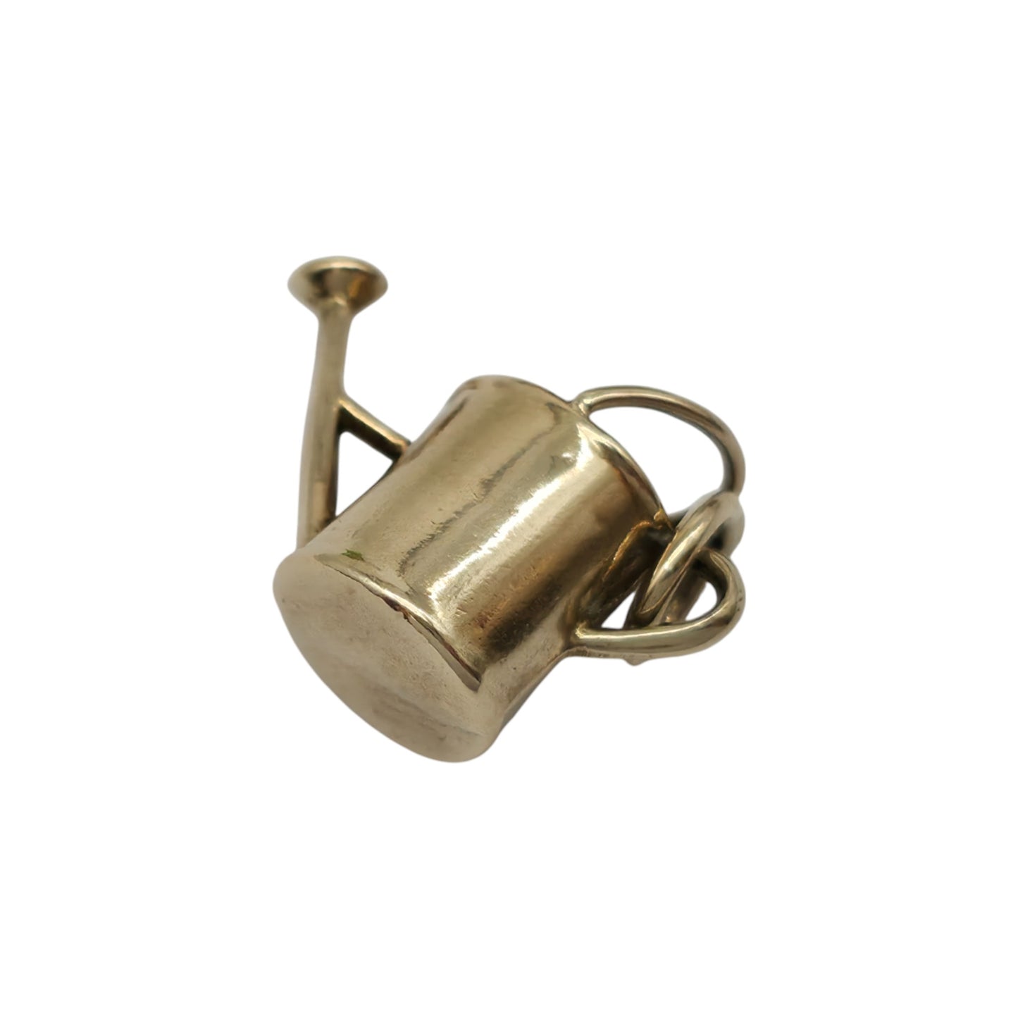 9ct 375 Yellow Gold Watering Can Charm 1967 L 1.5 cm 0.7 g.