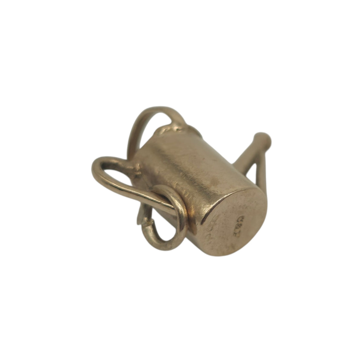 9ct 375 Yellow Gold Watering Can Charm c.1960's L 1.7 cm 1.9 g.