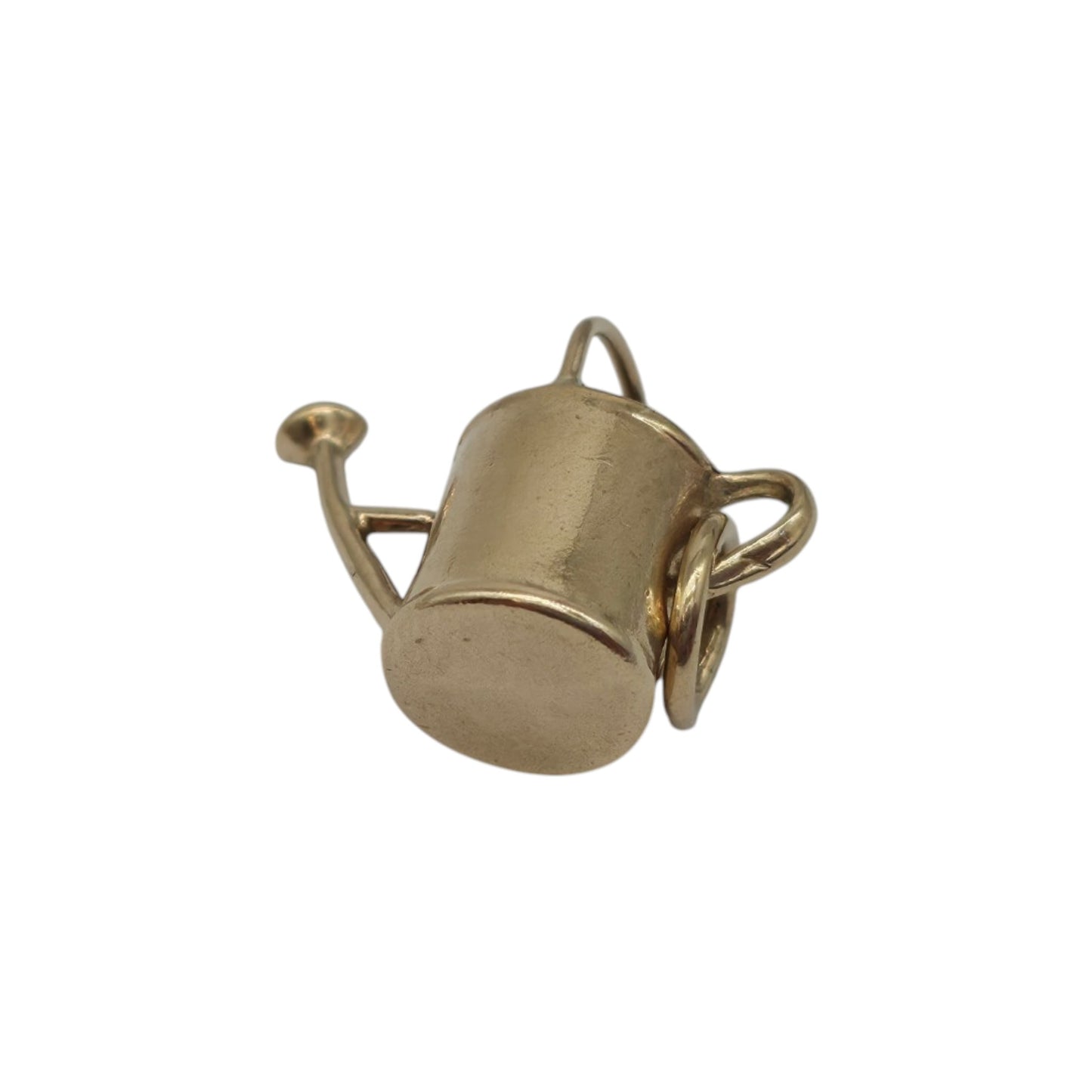 9ct 375 Yellow Gold Watering Can Charm 1971 L 1.4 cm 0.7 g.