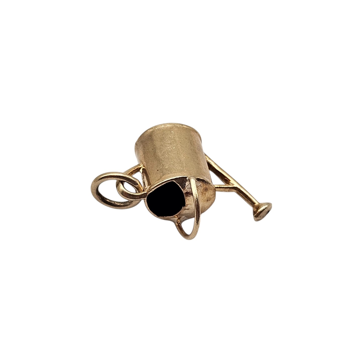 9ct 375 Yellow Gold Watering Can Charm 1964 L 1.5 cm 0.7 g.