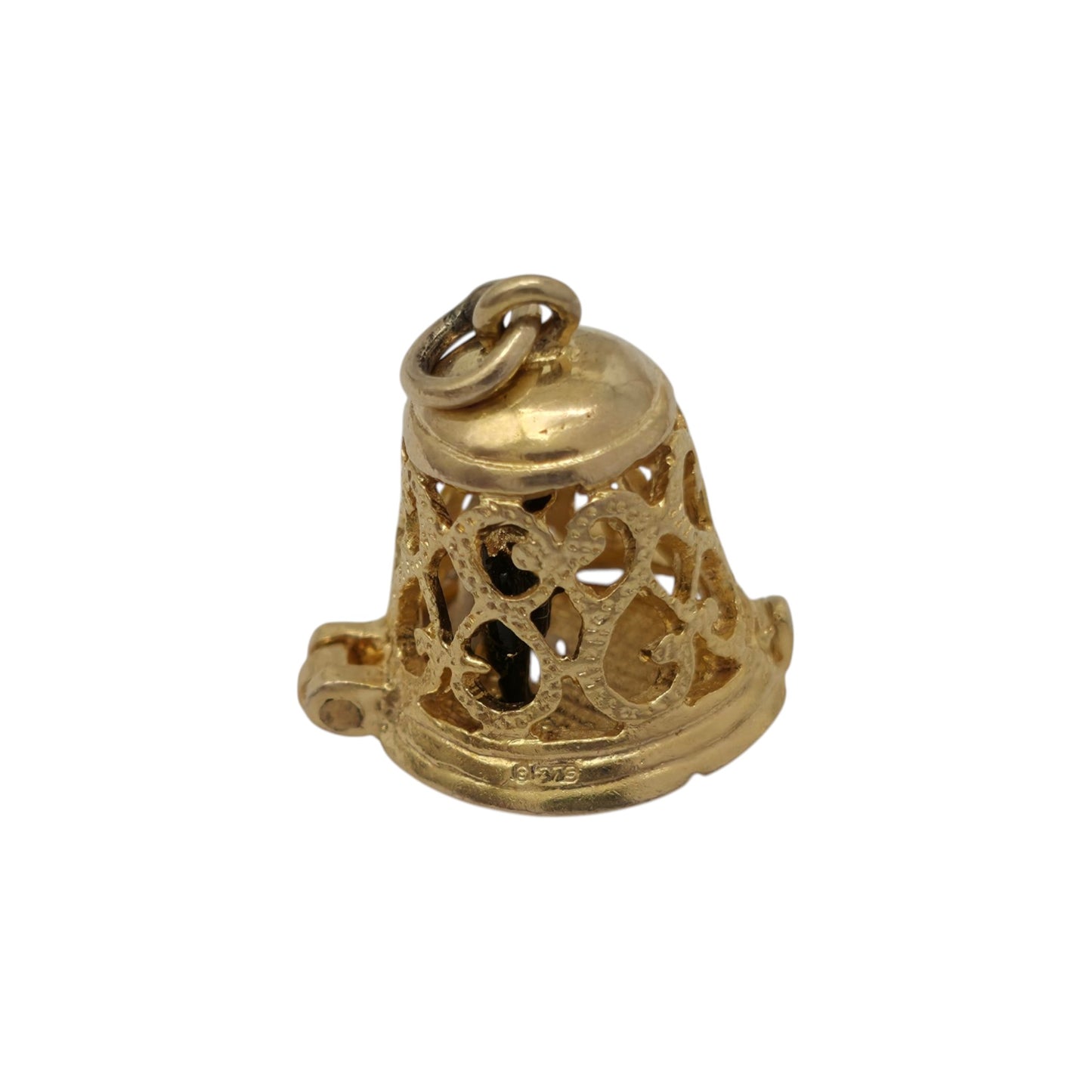 9ct 375 Yellow Gold & Enamel Wedding Ceremony Opening Charm 1966 L 1.2 cm 3.5 g.