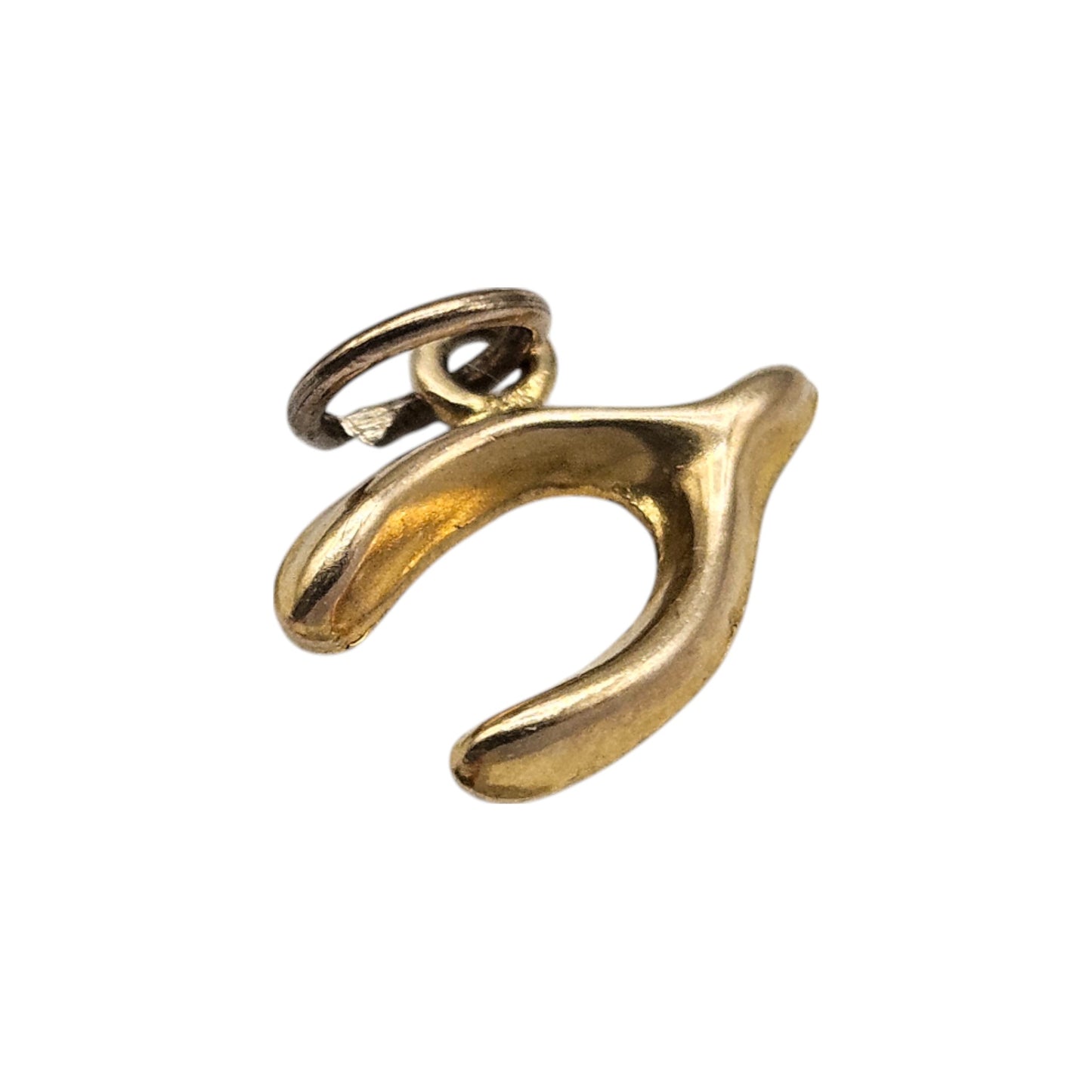 Petite 9ct Yellow Gold Wishbone Charm L 1.0 cm 0.3 g.