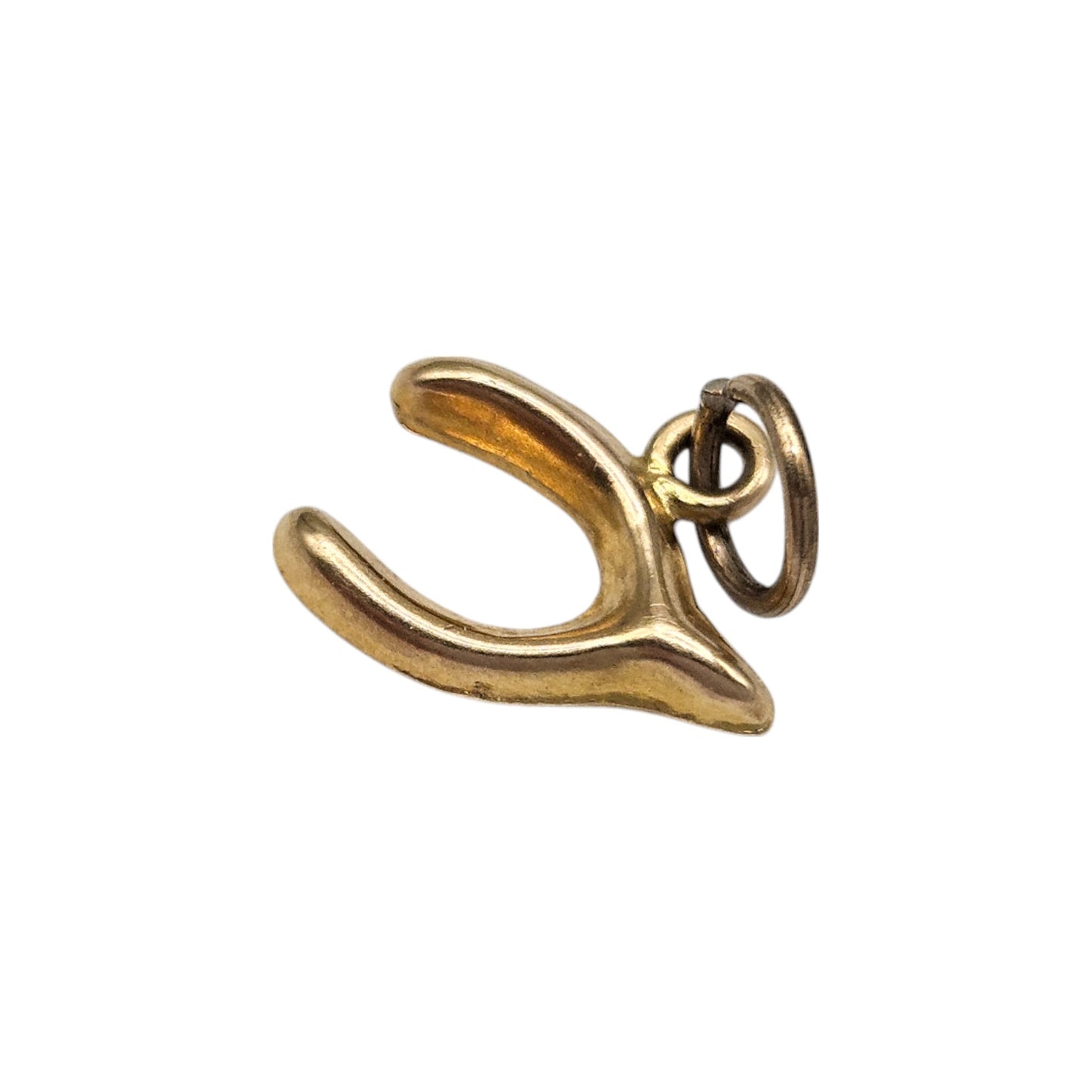Petite 9ct Yellow Gold Wishbone Charm L 1.0 cm 0.3 g.