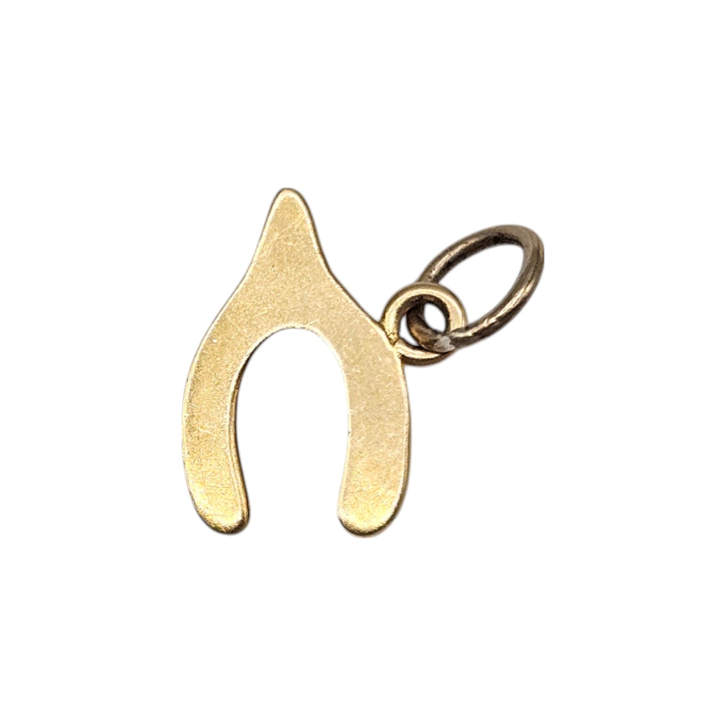 Petite 9ct Yellow Gold Wishbone Charm L 1.0 cm 0.3 g.