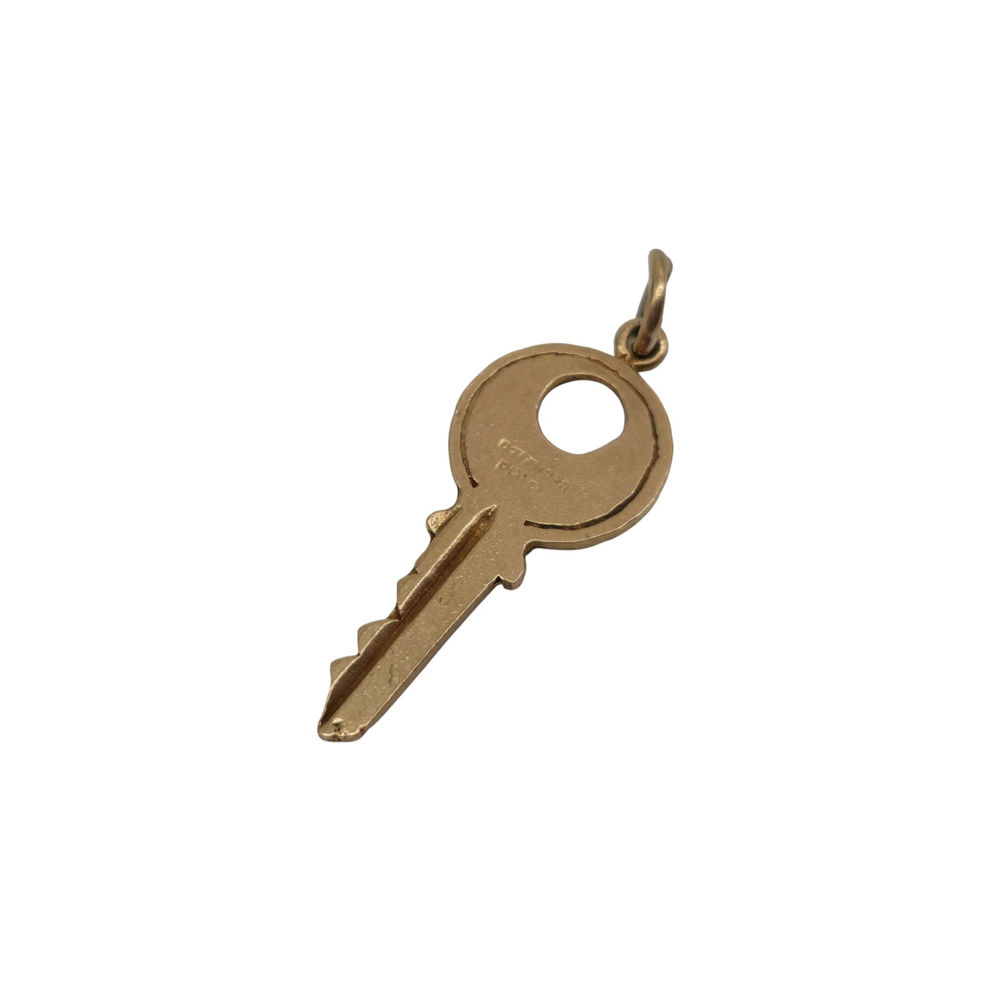 9ct 375 Yellow Gold Yale Key Charm 1957 L 2.3 cm 1.3 g.