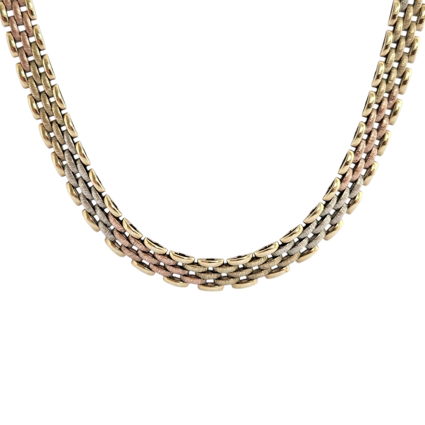 9ct 375 Multi Colour Gold Necklace L 41.2 cm 19.7 g