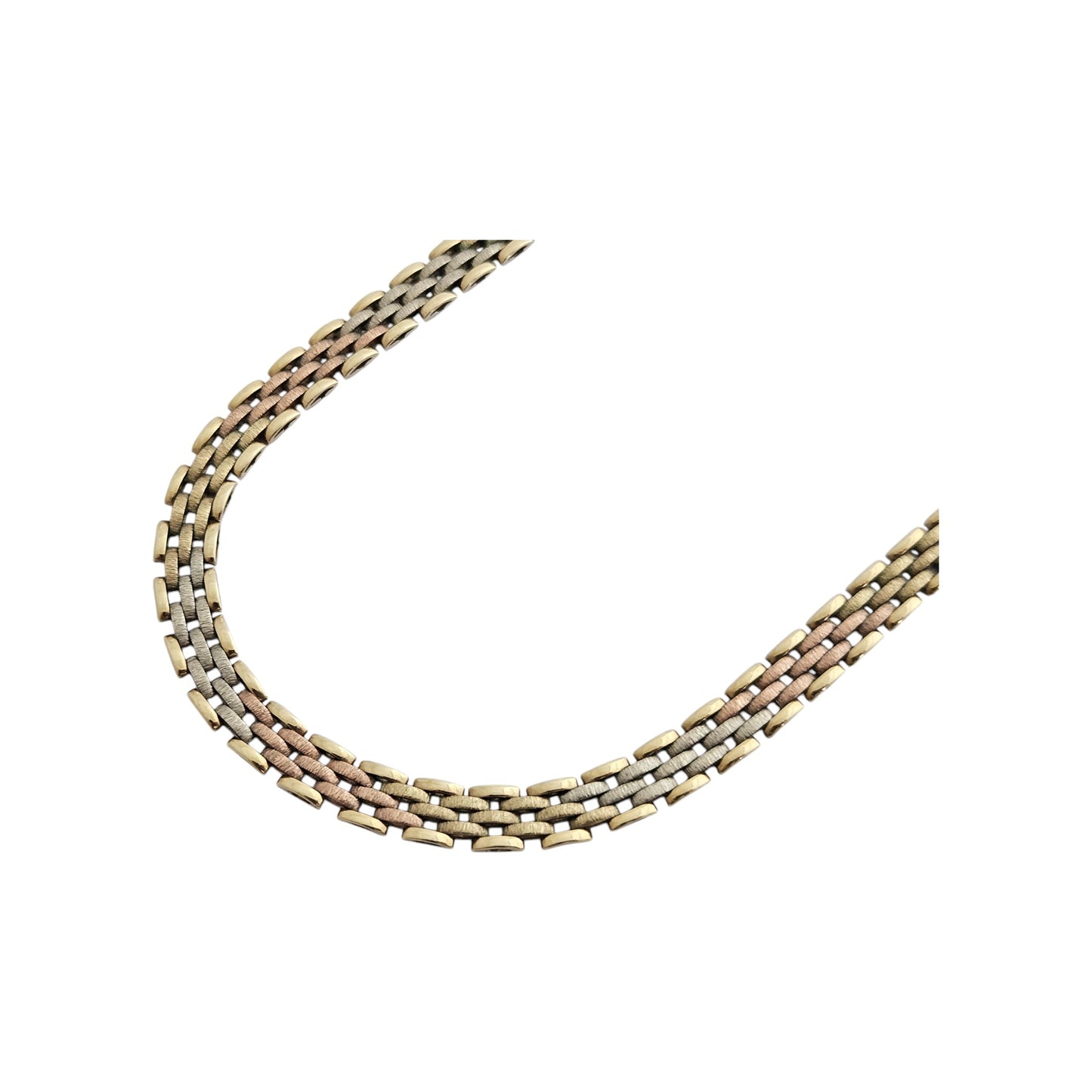 9ct 375 Multi Colour Gold Necklace L 41.2 cm 19.7 g