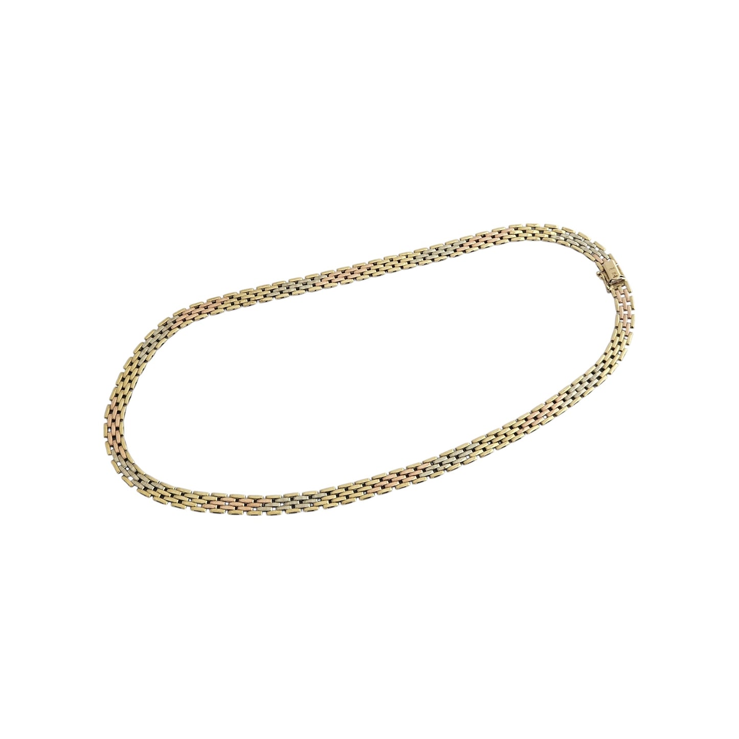 9ct 375 Multi Colour Gold Necklace L 41.2 cm 19.7 g